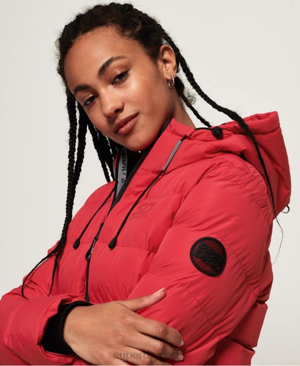 Superdry femmes doudoune esprit esprit D64Z3831 vêtements rouge