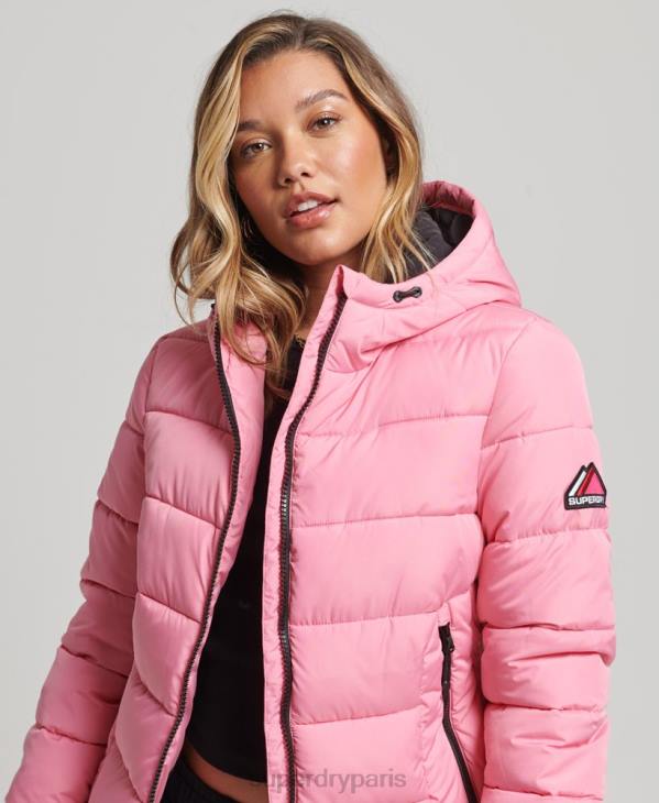 Superdry femmes doudoune esprit sport D64Z5428 vêtements rose
