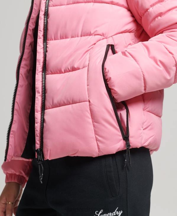Superdry femmes doudoune esprit sport D64Z5428 vêtements rose