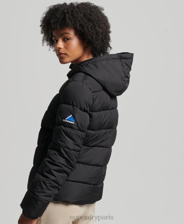Superdry femmes doudoune esprit sport D64Z5450 vêtements noir