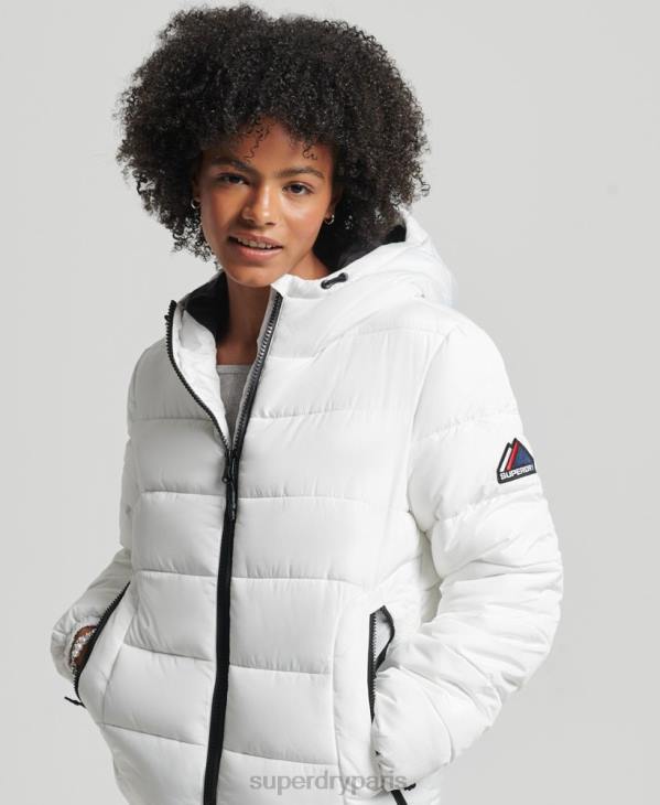 Superdry femmes doudoune esprit sport D64Z5556 vêtements blanc