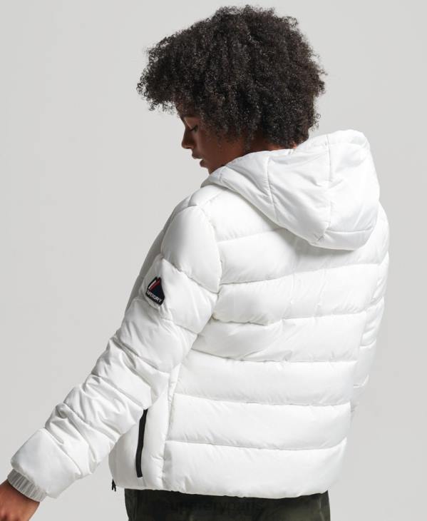 Superdry femmes doudoune esprit sport D64Z5556 vêtements blanc