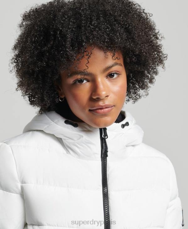 Superdry femmes doudoune esprit sport D64Z5556 vêtements blanc