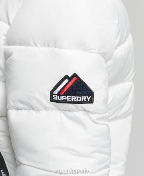 Superdry femmes doudoune esprit sport D64Z5556 vêtements blanc