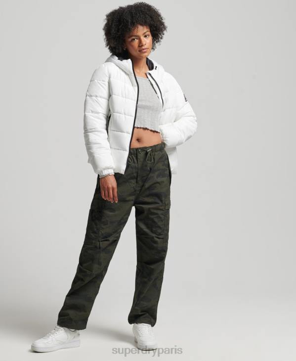 Superdry femmes doudoune esprit sport D64Z5556 vêtements blanc