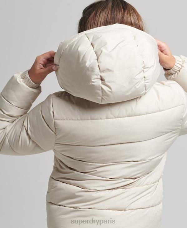 Superdry femmes doudoune esprit sport à capuche D64Z3725 vêtements beige