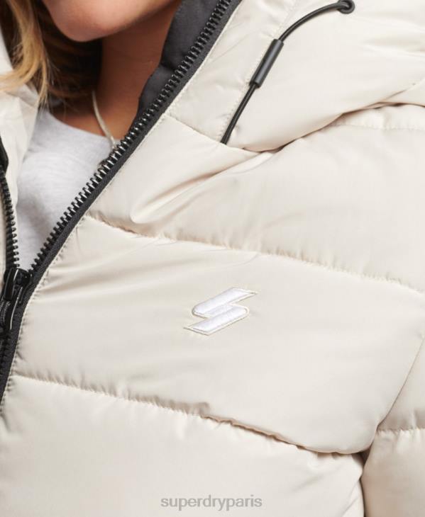 Superdry femmes doudoune esprit sport à capuche D64Z3725 vêtements beige