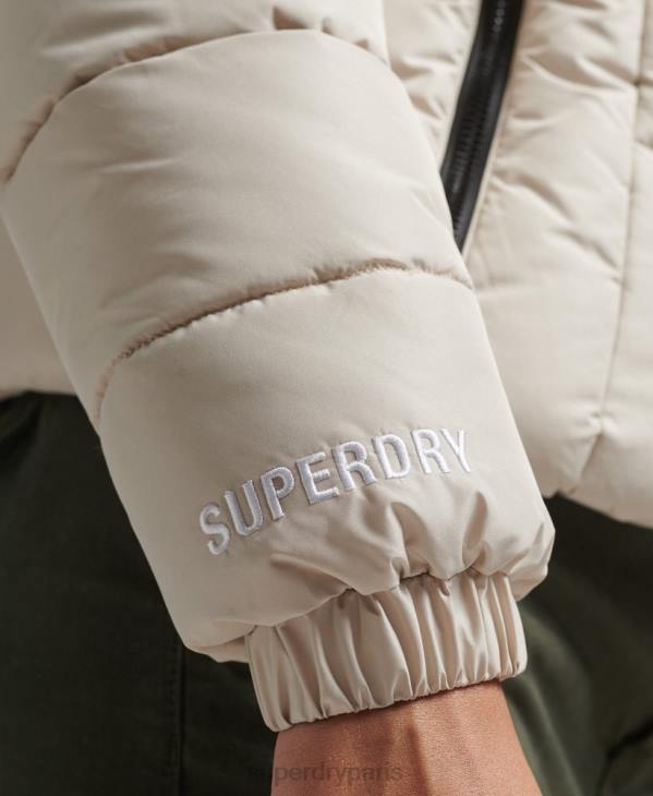 Superdry femmes doudoune esprit sport à capuche D64Z3725 vêtements beige