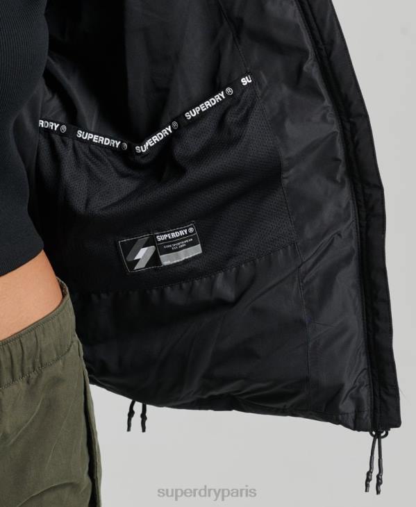 Superdry femmes doudoune esprit sport à capuche D64Z3739 vêtements noir