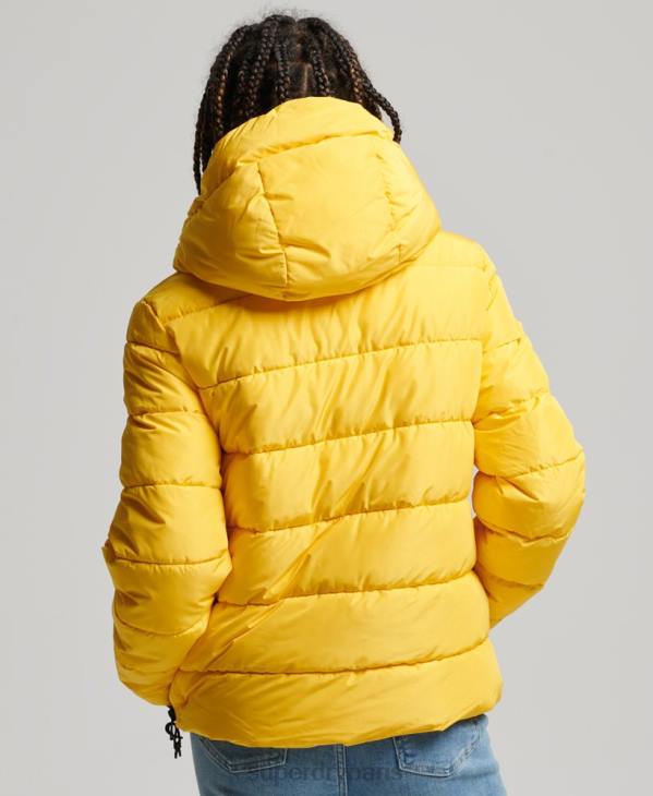 Superdry femmes doudoune esprit sport à capuche D64Z3758 vêtements jaune
