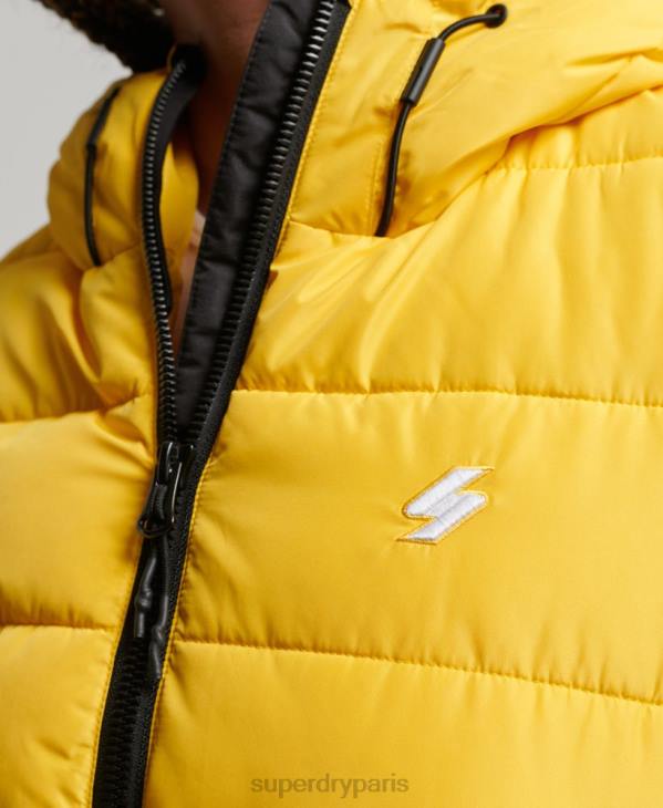 Superdry femmes doudoune esprit sport à capuche D64Z3758 vêtements jaune