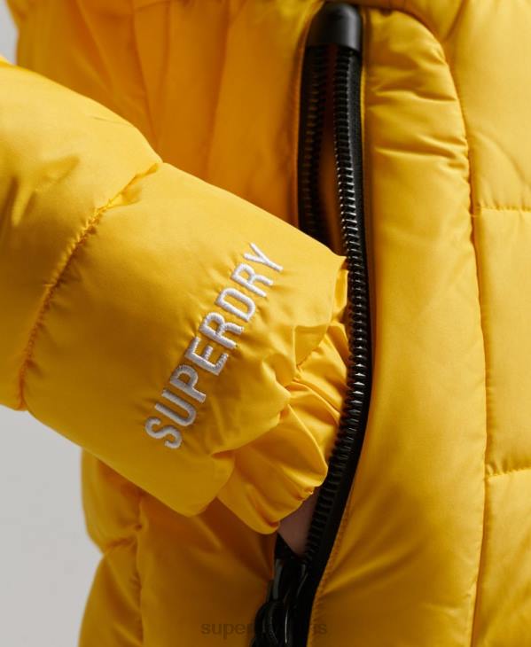 Superdry femmes doudoune esprit sport à capuche D64Z3758 vêtements jaune