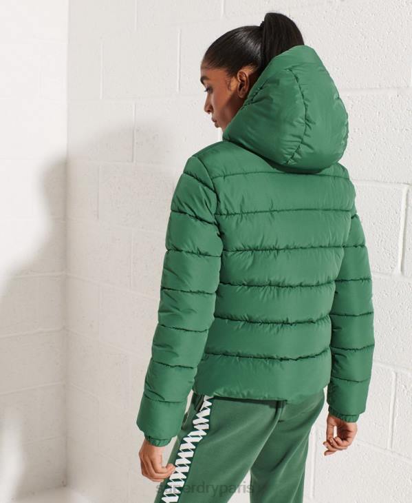 Superdry femmes doudoune esprit sport à capuche D64Z3801 vêtements vert