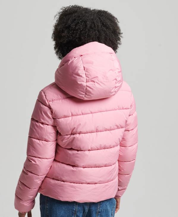 Superdry femmes doudoune esprit sport à capuche D64Z3802 vêtements rose