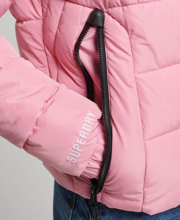 Superdry femmes doudoune esprit sport à capuche D64Z3802 vêtements rose