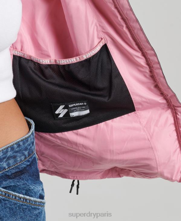 Superdry femmes doudoune esprit sport à capuche D64Z3802 vêtements rose