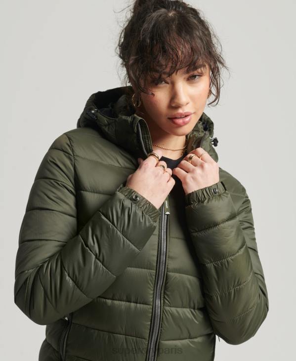 Superdry femmes doudoune fuji classique D64Z3807 vêtements kaki