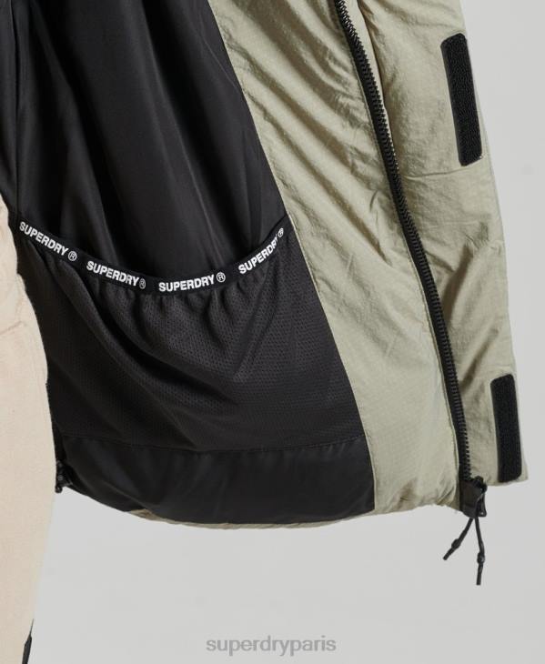 Superdry femmes doudoune indéchirable à capuche D64Z3574 vêtements vert