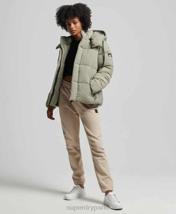 Superdry femmes doudoune indéchirable à capuche D64Z3574 vêtements vert