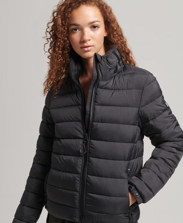 Superdry femmes doudoune à logo classique D64Z5418 vêtements noir