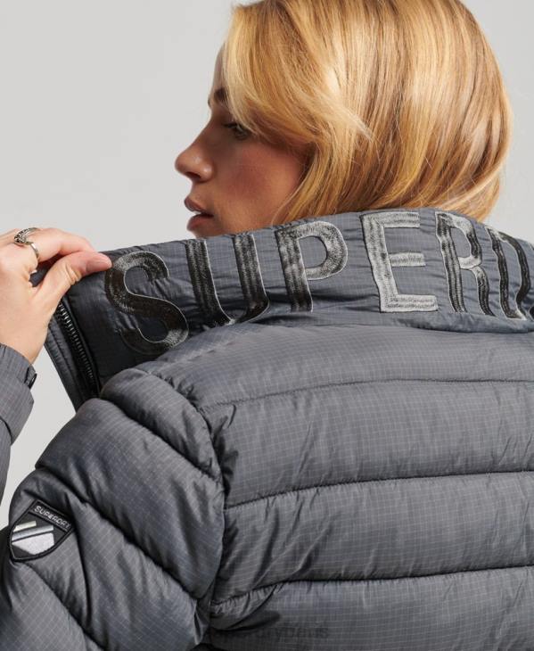 Superdry femmes doudoune à logo classique D64Z5422 vêtements gris