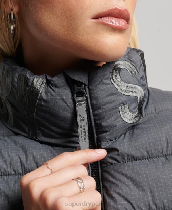Superdry femmes doudoune à logo classique D64Z5422 vêtements gris