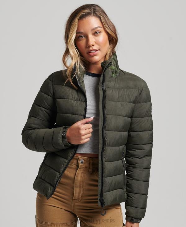 Superdry femmes doudoune à logo classique D64Z5437 vêtements vert