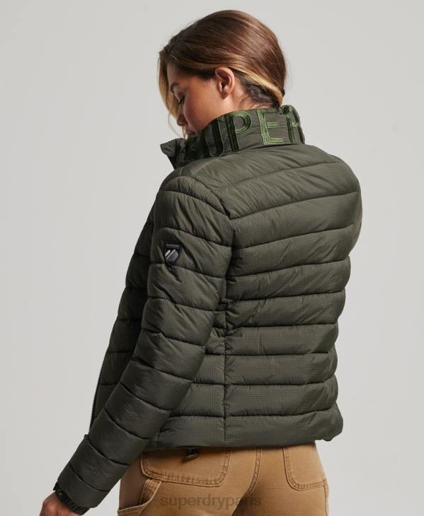 Superdry femmes doudoune à logo classique D64Z5437 vêtements vert