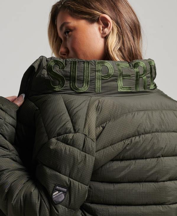 Superdry femmes doudoune à logo classique D64Z5437 vêtements vert