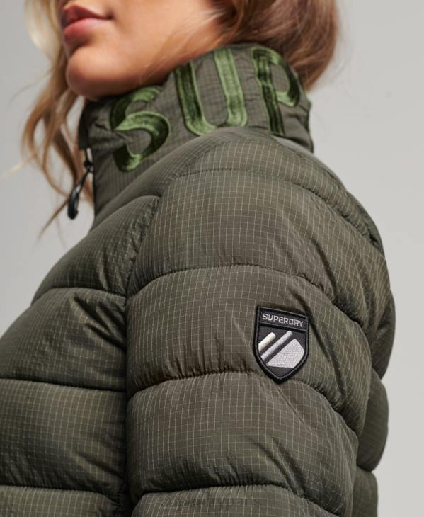 Superdry femmes doudoune à logo classique D64Z5437 vêtements vert