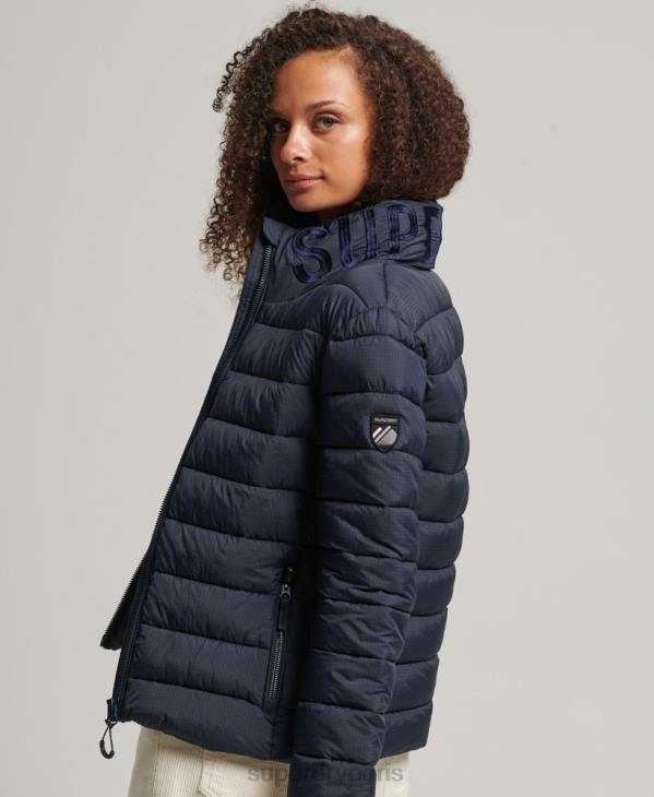 Superdry femmes doudoune à logo classique D64Z5486 vêtements marine