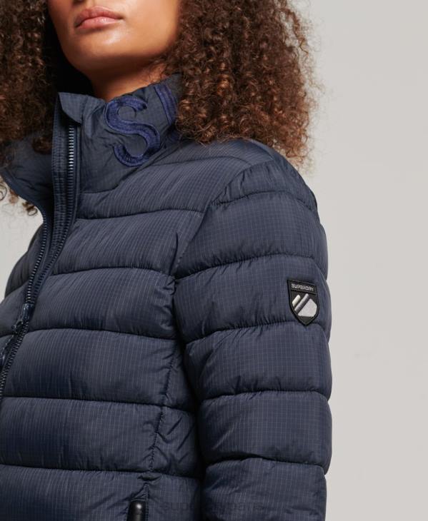Superdry femmes doudoune à logo classique D64Z5486 vêtements marine