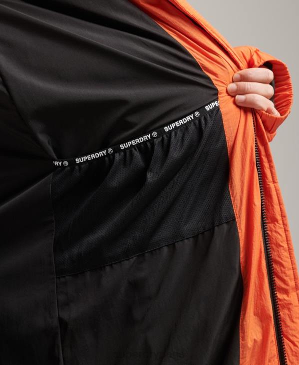 Superdry femmes doudoune longue en ripstop D64Z3789 vêtements orange