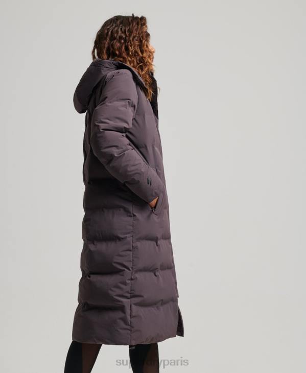 Superdry femmes doudoune longue train D64Z6342 vêtements violet
