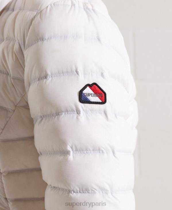 Superdry femmes doudoune matelassée core D64Z5612 vêtements blanc
