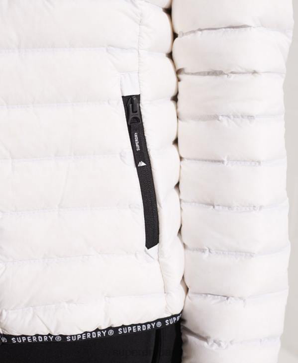 Superdry femmes doudoune matelassée core D64Z5612 vêtements blanc