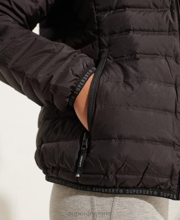 Superdry femmes doudoune matelassée core D64Z5689 vêtements noir