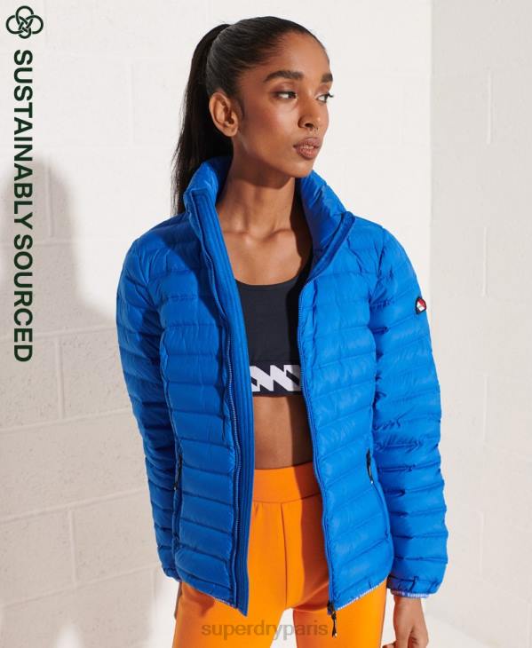 Superdry femmes doudoune matelassée core D64Z5708 vêtements bleu