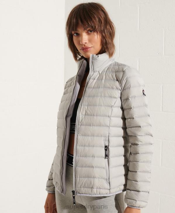 Superdry femmes doudoune matelassée core D64Z5709 vêtements gris clair