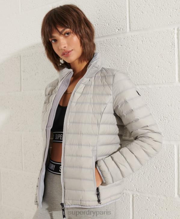 Superdry femmes doudoune matelassée core D64Z5709 vêtements gris clair