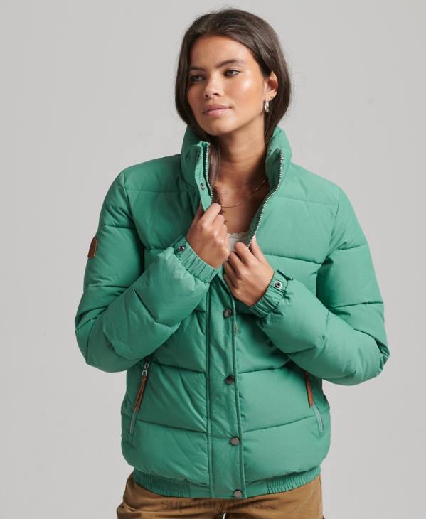 Superdry femmes doudoune montagne vintage D64Z3608 vêtements vert