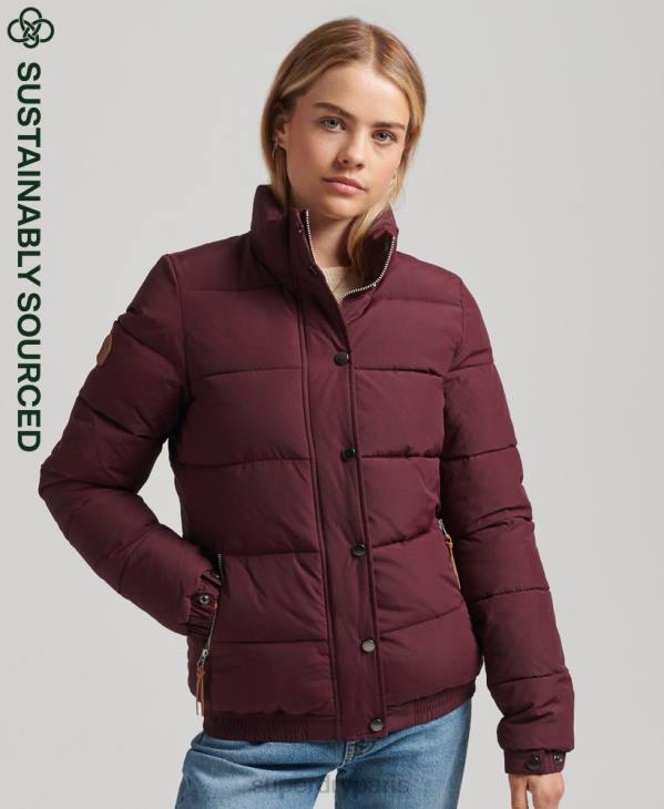 Superdry femmes doudoune montagne vintage D64Z3697 vêtements rouge