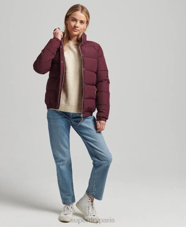 Superdry femmes doudoune montagne vintage D64Z3697 vêtements rouge