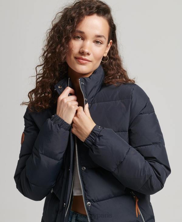 Superdry femmes doudoune montagne vintage D64Z5441 vêtements marine