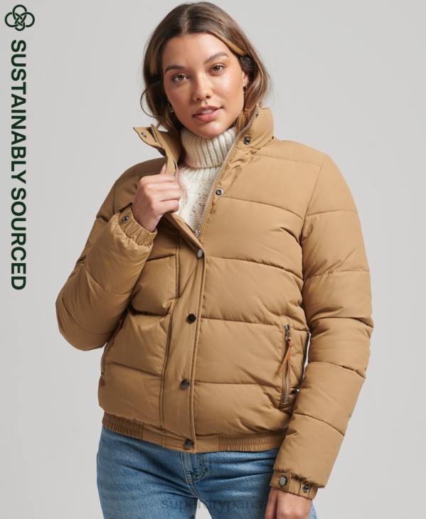 Superdry femmes doudoune montagne vintage D64Z5495 vêtements brun