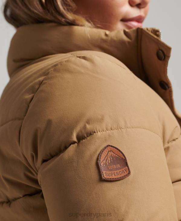 Superdry femmes doudoune montagne vintage D64Z5495 vêtements brun