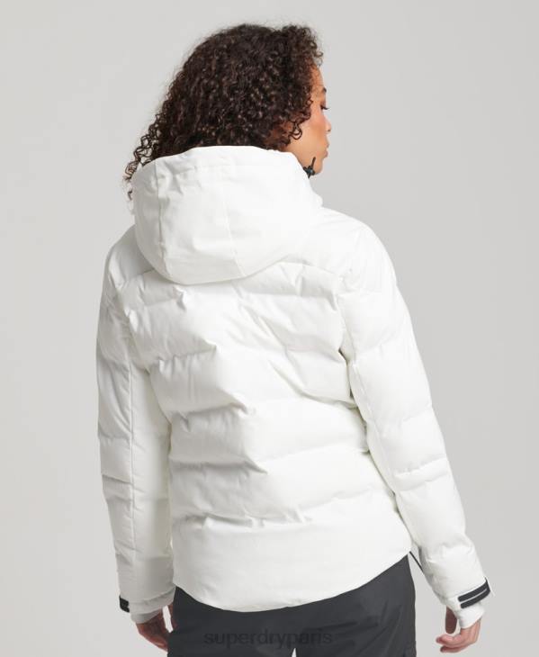 Superdry femmes doudoune motion pro D64Z3638 vêtements blanc