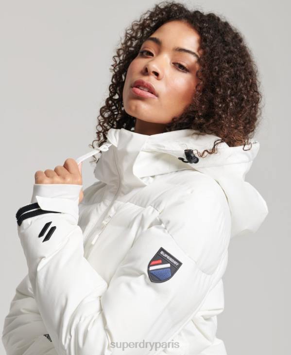 Superdry femmes doudoune motion pro D64Z3638 vêtements blanc