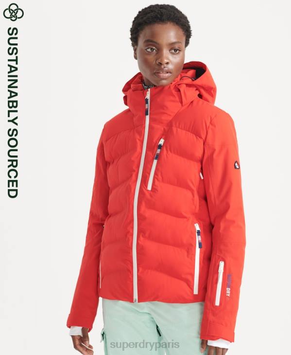 Superdry femmes doudoune motion pro D64Z3832 vêtements rouge