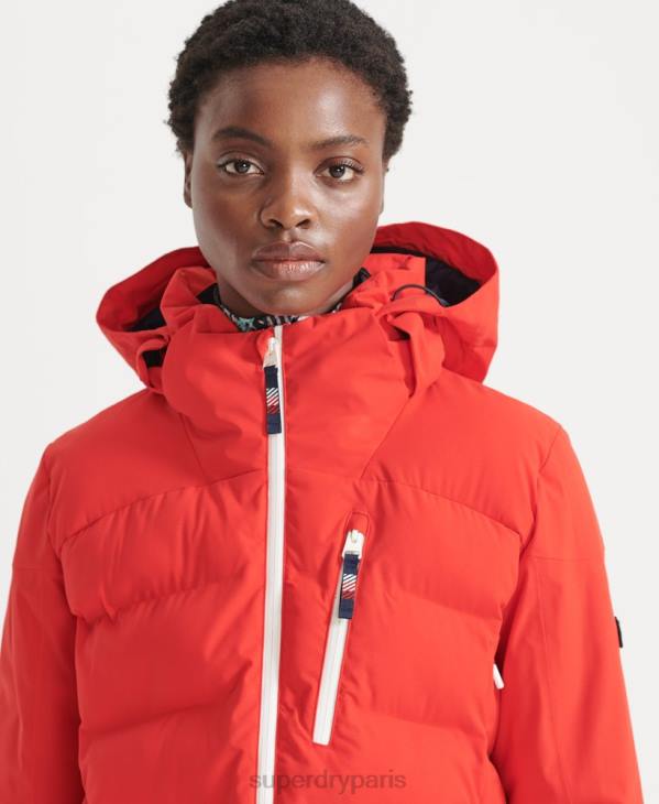 Superdry femmes doudoune motion pro D64Z3832 vêtements rouge